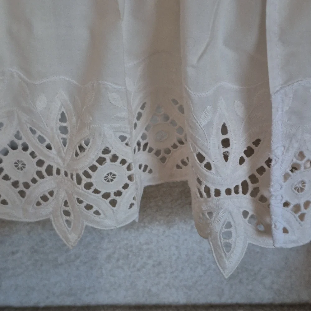 Vintage Battenburg Lace Type Swag Curtain Panels 80x38
